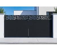 Casanoov portail acier noir mat 3,5m nali ruivo h.160cm