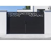 Casanoov Portail acier noir mat 3m NALI RUIVO H.180cm