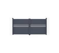 Casanoov Portail battant 3m CIMONE H.140 aluminium gris