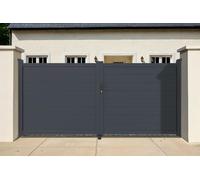 Portail battant - Casanoov - EIGER - 3m H.145cm - Gris anthracite - Aluminium