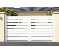 Casanoov Portail battant 3m VOGEL H.160 aluminium blanc