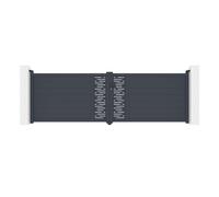 Casanoov Portail battant 4m ARLBERG H.120cm alu gris + 2 poteaux 20x20cm H.166cm