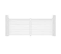 Casanoov Portail battant 4m CARPATIA H.160cm alu blanc + motorisation RANGER B150