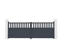 Casanoov Portail battant 4m SANTIS H.140cm aluminium gris