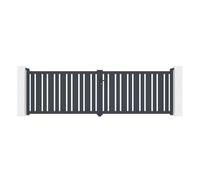Casanoov Portail battant 4m VEYMONT H.120cm aluminium gris
