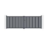 Casanoov Portail battant 4m VEYMONT H.140cm aluminium gris