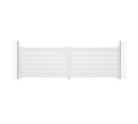 Casanoov Portail battant 4m VOGEL H.120cm blanc aluminium