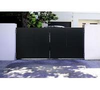 Casanoov Portail battant acier 3,5m NALI H.160cm Noir mat