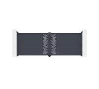 Casanoov Portail battant ajustable en largeur 3,5m ARLBERG H.120cm alu gris