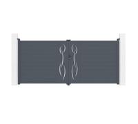 Casanoov Portail battant ajustable en largeur 4m LIFE H.180cm alu gris