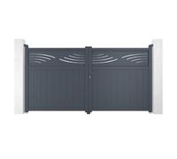 Casanoov Portail battant motorisé 3m HALTI H.160cm + Motorisation BUNKER B500