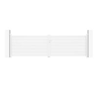 Casanoov Portail battant motorisé 4m EIGER H.115cm blanc + Motorisation BUNKER B500