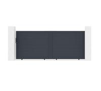 Casanoov Portail coulissant 3,5m EIGER H.140cm aluminium gris