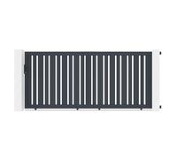 Casanoov Portail coulissant 3,5m VEYMONT H.160cm aluminium gris