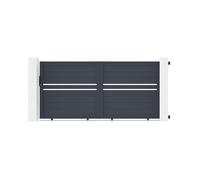 Casanoov Portail coulissant 3m CIMONE H.140 aluminium gris