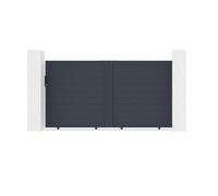 Casanoov Portail coulissant 3m EIGER H.160cm aluminium gris