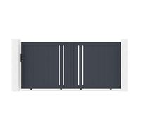 Casanoov Portail coulissant 3m GIONA H.140cm aluminium gris