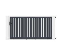 Casanoov Portail coulissant 3m VEYMONT H.160cm aluminium gris