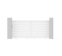 Casanoov portail coulissant 3m vogel h.140cm aluminium blanc