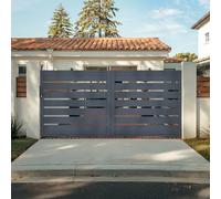 Casanoov Portail coulissant 3m VOGEL H.140cm aluminium gris