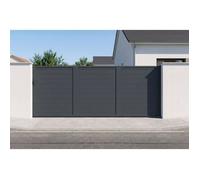 Casanoov portail coulissant 4,5m eiger h.160cm aluminium gris