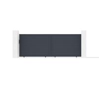 Casanoov Portail coulissant 4m EIGER H.140cm + Portillon 1m EIGER H.140cm aluminium gris