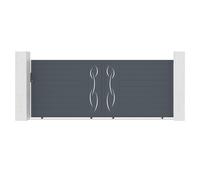 Casanoov Portail coulissant 4m LIFE H.160cm aluminium gris