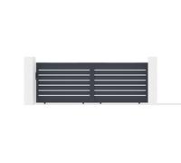 Casanoov Portail coulissant 4m VOGEL H.140cm aluminium gris