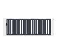 Casanoov Portail coulissant 4x1,4m VEYMONT + Portillon 1m VEYMONT H.1,4m gris