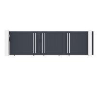 Casanoov Portail coulissant 5m GIONA H.140 aluminium gris