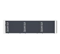 Casanoov Portail coulissant 6m SUNNY H.140cm alu + 2 poteaux EIFEL 20x20cm H.166cm GRIS