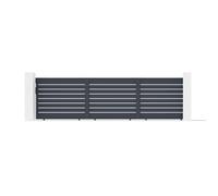 Casanoov Portail coulissant 6m vogel H.160cm aluminium gris