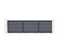 Casanoov Portail coulissant 6m vogel H.160cm aluminium gris