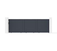 Casanoov Portail coulissant aluminium 5m EIGER H.160cm gris