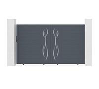 Casanoov Portail Coulissant LIFE 3x1,8m Aluminium Gris Anthracite - Motif Arches Élégant et Moderne - Robuste Inoxydable Résistant Intempéries Montage Facile pour Clôture et Entrée 300x180cm
