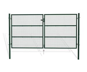 Casanoov Portail grillagé 3m OLGA H.150cm + Portillon 1m OLGA H.150cm Vert