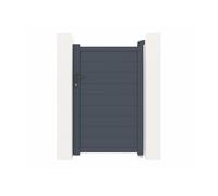 Casanoov Portillon 1m EIGER H.160cm + 2 Poteaux H.190cm aluminium gris
