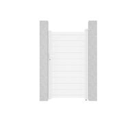 Casanoov Portillon 1m EIGER H.180cm + 2 Poteaux H.190cm aluminium blanc