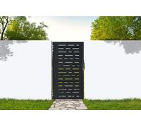 Casanoov Portillon acier 1m NALI ARLBERG H.180cm Noir mat + 2 poteaux acier DARIO