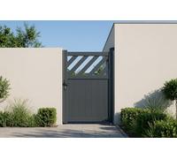 Casanoov Portillon aluminium gris 1m HELMIS H.140cm
