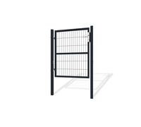 Casanoov Portillon de Jardin Grillagé RAZO 1x1,2 m Gris Anthracite - Portillon Jardin avec Poteaux Inclus - Acier Galvanisé - Résistant Intempéries et Corrosion - Kit Complet Montage Facile 87x120 cm