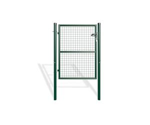 Casanoov Portillon Grillage 1x1,30 m Acier Galvanisé Vert Mousse OLGA - Design Classique Robuste - Résistant Intempéries et Corrosion - Montage Facile avec Poteaux - Kit Jardin Sécurisé 100x130 cm