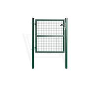 Casanoov Portillon Grillage OLGA 1x1 m Vert Mousse - Portillon Jardin avec Poteaux Ronds Inclus - Acier Galvanisé - Solide Résistant Intempéries Anti-Corrosion - Kit Complet 87x100 cm