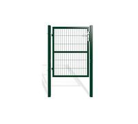 Casanoov Portillon Grillage RAZO 1x1,20 m Vert Mousse - Portillon Jardin avec Poteaux Carrés Inclus - Acier Galvanisé - Robuste Résistant Intempéries Anti-Corrosion - Kit Complet 87x120 cm
