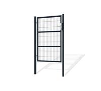 Casanoov - Portillon Grillagé RAZO Acier Galvanisé - 87 x 160 cm - 0,87 m x 1,6 m 1,39 m² - Gris Anthracite RAL 7016 - Mailles 50 x 200 mm - Poteaux Carrés 60 x 60 mm - Kit Complet