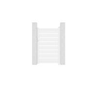 Casanoov Portillon VOGEL 1x1,60 m Aluminium Blanc Mat - Design Ajouré Moderne - Robuste et Résistant Intempéries - Montage Facile - Clôture Jardin Sécurisée - Entrée Extérieure 100x160 cm