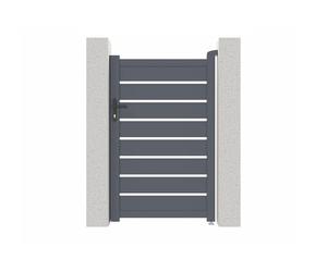 Casanoov Portillon VOGEL 1x1,60 m Aluminium Gris Anthracite - Design Ajouré Moderne - Robuste et Résistant Intempéries - Montage Facile - Clôture Jardin Sécurisée - Entrée Extérieure 100x160 cm