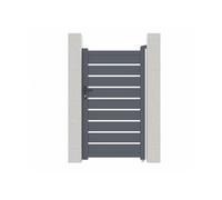 Casanoov Portillon VOGEL 1x1,80 m Aluminium Gris Anthracite - Design Ajouré Moderne - Robuste et Résistant Intempéries - Montage Facile - Clôture Jardin Sécurisée - Entrée Extérieure 100x180 cm