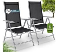 CASARIA 2/4/6x Chaises de jardin pliantes aluminium dossier réglable 8 positions
