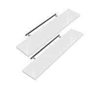 CASARIA 2x Étagères Murales Flottantes 50 cm Blanc MDF Robuste Effet Flottant étagère Bois Rangement décoration